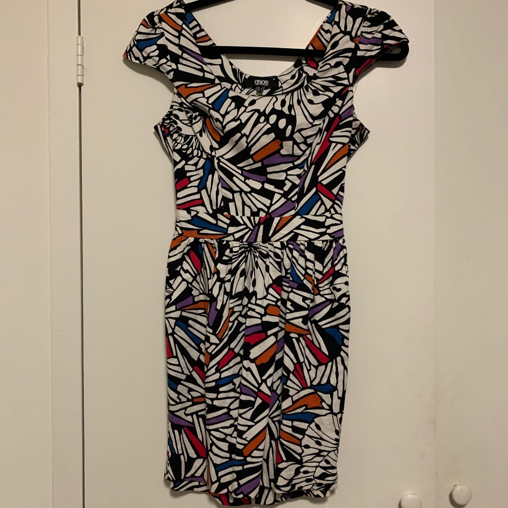 ASOS Multi-color Open Back Mini Dress
